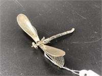 Vintage Mexican sterling silver dragon fly pin