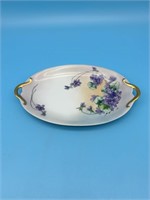 Gda France Hand Pained Gold Accents Platter