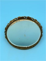 Vanity Brass Mirrored Tray