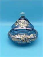 Vintage Hand Painted Candy Dish Apothecary Jar