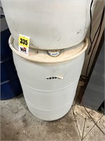 (2) plast 55 gallon drums