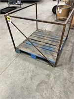 Pallet with steel cage