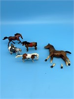 5 Miniature Horse Figurines