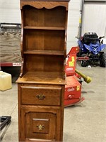 Shelf with one drawer and one door cabinet