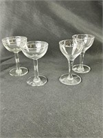 2 Sets Of Small Champagne Glasses
