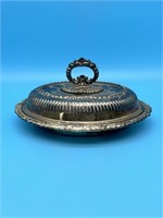 Silver Plate Server Tray With Lid