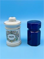 Salts And Cobalt Blue Pepper Container