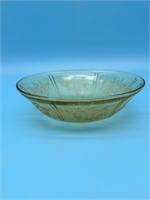 Depression Glass Cabbage Rose Yellow Bowl
