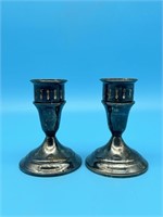 Set Of 2 Towle Silverplate Candle Sticks 3179