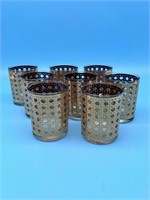 Mcm Gold Low Ball Glasses Set Of 8