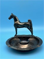 Vintage Silver Plate Horse Ashtray