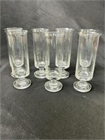 Set Of 7 Footed Glasses