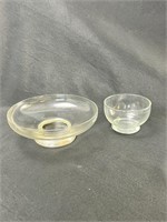 2 Footed Glass Serving Bowls