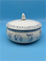 Blue And White Soup Tureen W/ Lid