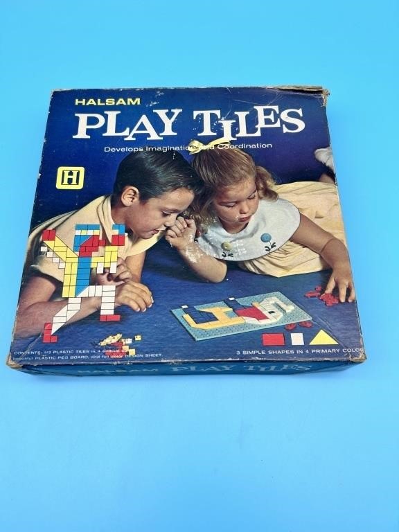 Vintage Play Tiles Game By Halsam