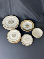 Set Of 32 Eggshell Mojen & Lady Hamilton China