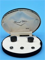 Swank Mother Of Pearl Cuff Links , Button Covers