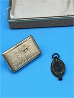 Vintage Clip And Bronze Item In Box