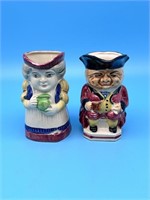 Vintage Ceramic Toby Character Creamers ( 2 )