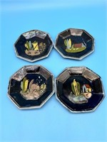 Set Of 4 Mexican Pottery Plates
