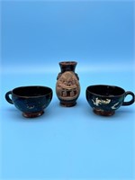 Lot Of 3 Mexican Pottery