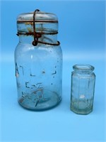 Atlas Jar With Lid And Small Glass Jar