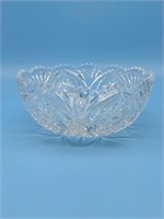Lead Crystal Scalloped Edge Star Serving Bowl