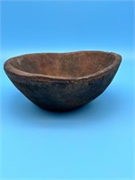 Primitive Hand Carved Wooden Bowl