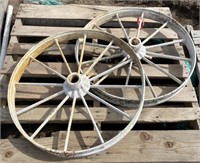 (T) 2 Metal Spoked Rims, 25in Diameter