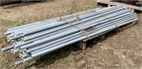 (T) Metal Poles, various lengths, 81 pieces