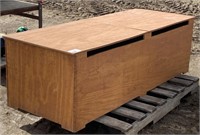 (AN) Wood Toy Box, 66”Lx25”Wx20.5”T