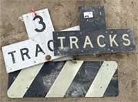 (AI) Metal Railroad Signs, 36”x12” & 27”x16.5”