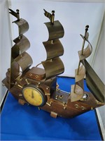 Vintage United Ship Clock Lamp Tested
