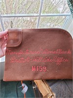 Vintage Bank Bag with Lock and Key