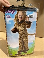 New fuzzy pretty leopard young girls costume