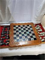 Vintage Japanese Theme Stone Chess Set