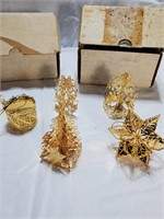 Box of Vintage Gilded Filigree Ornaments