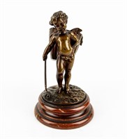 Cherub with Hook Bronze Matchstick Holder