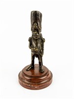 Bronze Soldier Matchstick Holder