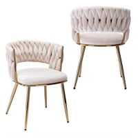 KCC Modern Velvet Dining Chairs Set of 2, Upholste