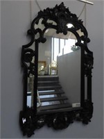 French Console Mirror Blk Painted