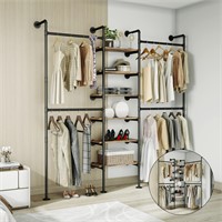 HKaikzo Industrial Pipe Clothes Rack, DÉCOR Wall M