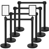 Therwen 8 Pcs Crowd Control Stanchions Set and Sta