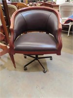 LEATHER GAS LIF OFFICE CHAIR