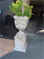 Pair antique style garden urns
