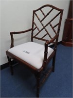 Set 6 Mahogany Bamboo style ARM CHAIRS