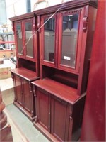 PAIR SIDEBOARD DISPLAY CABINETS