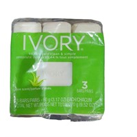 3pk ivory 99.44 pure clean & simple soap bar