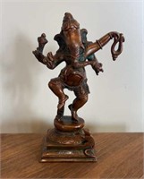 Ganesha Hindu statue -brass 7"