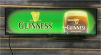 Guinness beer light up sign 23"x7”